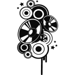 Ambiance - sticker sticker enceintes design