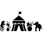 Ambiance - sticker sticker enfant animaux de cirque