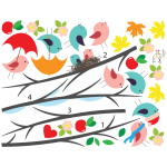 Ambiance - sticker stickers enfant branches d'arbre aux 4 saisons