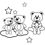 Ambiance - sticker sticker enfant nounours mignons