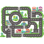 Ambiance - sticker sticker enfant sol anti - d�rapant circuit auto