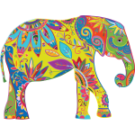 Ambiance - sticker sticker ethnique �l�phant color�