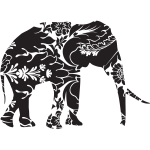Ambiance - sticker sticker ethnique �l�phant floral