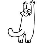 Ambiance - sticker sticker etirement chat pour mac