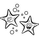 Ambiance - sticker sticker �toiles de mer souriant