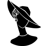 Ambiance - sticker femme avec chapeau et collier