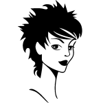 Ambiance - sticker sticker femme aux cheveux courts