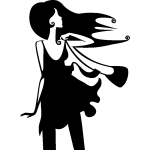 Ambiance - sticker sticker femme aux cheveux longs