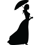 Ambiance - sticker sticker femme avec une parapluie