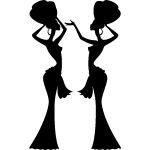 Ambiance - sticker sticker femmes avec poteries sur la t�te