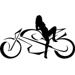 Ambiance - sticker sticker femme sur une moto