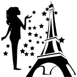 Ambiance - sticker sticker femme et tour eiffel