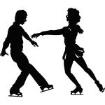 Ambiance - sticker sticker figure patin sur glace