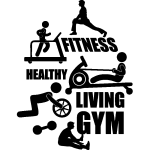 Ambiance - sticker sticker fitness, healthy, living gym