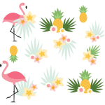 Ambiance - sticker sticker flamants roses exotiques