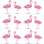 Ambiance - sticker sticker flamants roses prestigieux