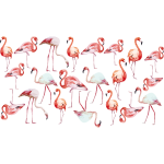 Ambiance - sticker sticker flamants roses vintage