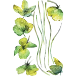 Ambiance - sticker sticker fleurs aquarelles des prairies