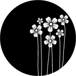 Ambiance - sticker sticker fleurs dans un cercle