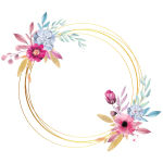 Ambiance - sticker sticker fleurs et cercles effet aquarelle pour miroir
