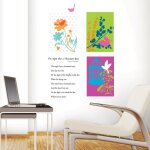 Ambiance - sticker stickers fleurs graphiques et oiseaux