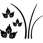 Ambiance - sticker sticker fleurs aux longues tiges, bourgeons