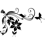 Ambiance - sticker sticker fleurs � papillons baroque