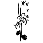 Ambiance - sticker sticker fleur, papillons et oiseaux
