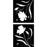 Ambiance - sticker sticker fleurs de pavots en carr�s