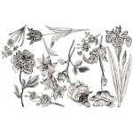 Ambiance - sticker sticker fleurs vintage