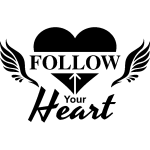 Ambiance - sticker sticker follow your heart avec les ailes