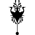 Ambiance - sticker sticker fond pour horloge entour�e de beaux oiseaux