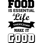 Ambiance - sticker sticker food is essential to life , make it good
