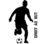Ambiance - sticker sticker footballeur droit au but