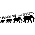 Ambiance - sticker sticker freedom for the elephants