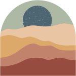 Ambiance - sticker fresque papier peint pr� - encoll� - dune et �toiles xl