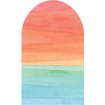 Ambiance - sticker fresque papier peint pr�encoll� - arche arc - en - ciel g�ant
