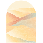 Ambiance - sticker fresque papier peint pr�encoll� - arche coucher de soleil d�sertique g�ant