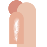 Ambiance - sticker fresque papier peint pr�encoll� arches et plume rose