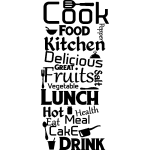Ambiance - sticker sticker frigo citation cook, food, fruits