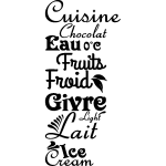 Ambiance - sticker sticker frigo citation cuisine, chocolat. . .