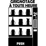Ambiance - sticker sticker frigo citation grignotage � tout heure