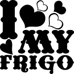Ambiance - sticker sticker frigo citation i love my frigo