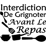 Ambiance - sticker sticker frigo citation interdiction de grignoter
