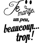 Ambiance - sticker sticker frigo citation je mange un peu, beaucoup