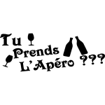 Ambiance - sticker sticker frigo citation tu prends l'ap�ro???