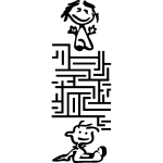 Ambiance - sticker sticker frigo labyrinthe