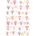 Ambiance - sticker stickers frise animaux scandinaves en haut dans le ciel