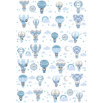 Ambiance - sticker stickers frise chambre enfant animaux et montgolfires