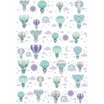 Ambiance - sticker stickers frise chambre enfant animaux navigateurs dans le ciel